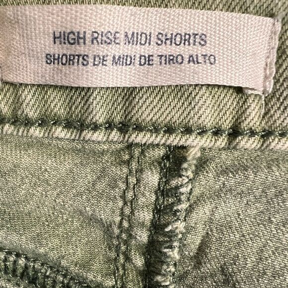 Universal Thread High-Rise A-Line Midi Jean Shorts green size 4/27 - Picture 10 of 14